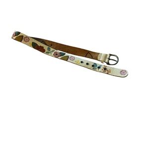 Floral Embroidered Leather Bracelet